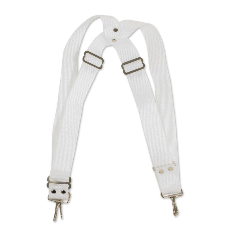 Sangle Pour Percussion BASIX Courroie Pour Instrument De Marche White - Macca Music