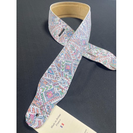 PATRICK BLESES Courroie Mexic Blanc - Macca Music -