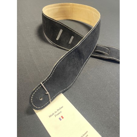 Sangle PATRICK BLESES Courroie Velours Noir - Macca Music -