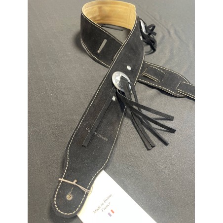 PATRICK BLESES Courroie Velours Noir - Macca Music -