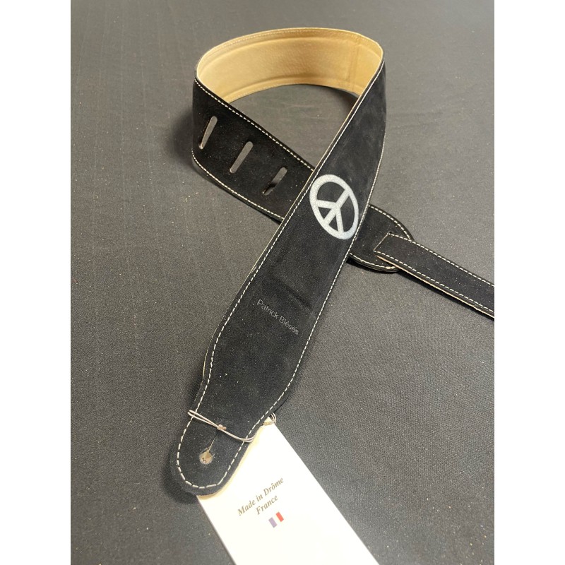 PATRICK BLESES Courroie Velours Noir - Macca Music -