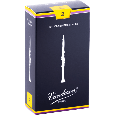 Boîte De 10 Anches Clarinette VANDOREN Traditional SIb Force 2 - Macca Music