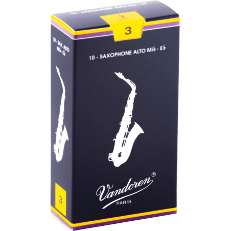 Boîte De 10 Anches VANDOREN Traditional Force 3 Sax Alto - Macca Music