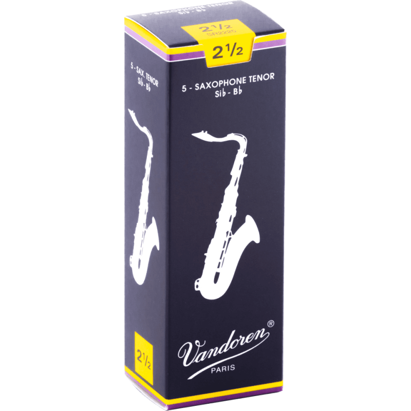 Boîte De 5 Anches VANDOREN Traditional Force 2.5 Sax Tenor - Macca Music