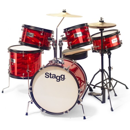 Batterie Acoustique Pour Enfant STAGG TIM JR RED - Macca Music
