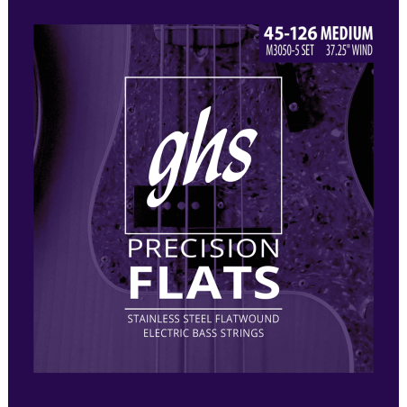 Cordes De Basse 5 cordes Filet Plat GHS 3050M-5 - Macca Music