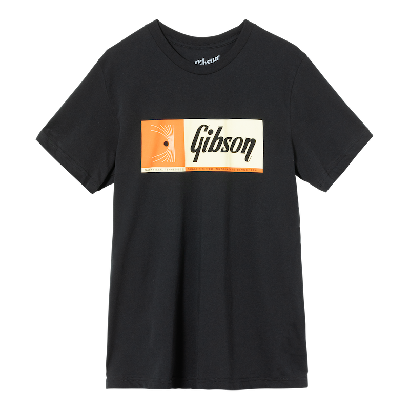 T-shirt GIBSON QFI Black Taille L - Macca Music