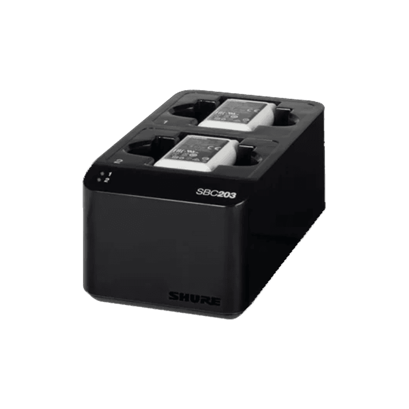 Chargeur 2 Baies Pour émetteur SHURE SBC203 - Macca Music