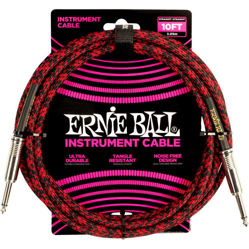 Câble pour Instrument ERNIE BALL 6394 Rouge Et Noir - Macca Music