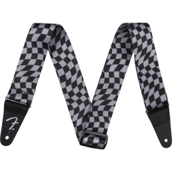 FENDER WAVY CHECKER POLY STRAP GRY