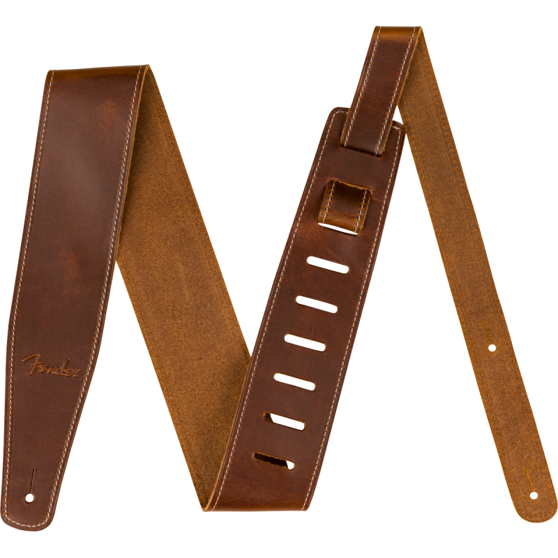 Sangle Pour Guitare Et Basse FENDER Broken In Strap Tan - Macca Music