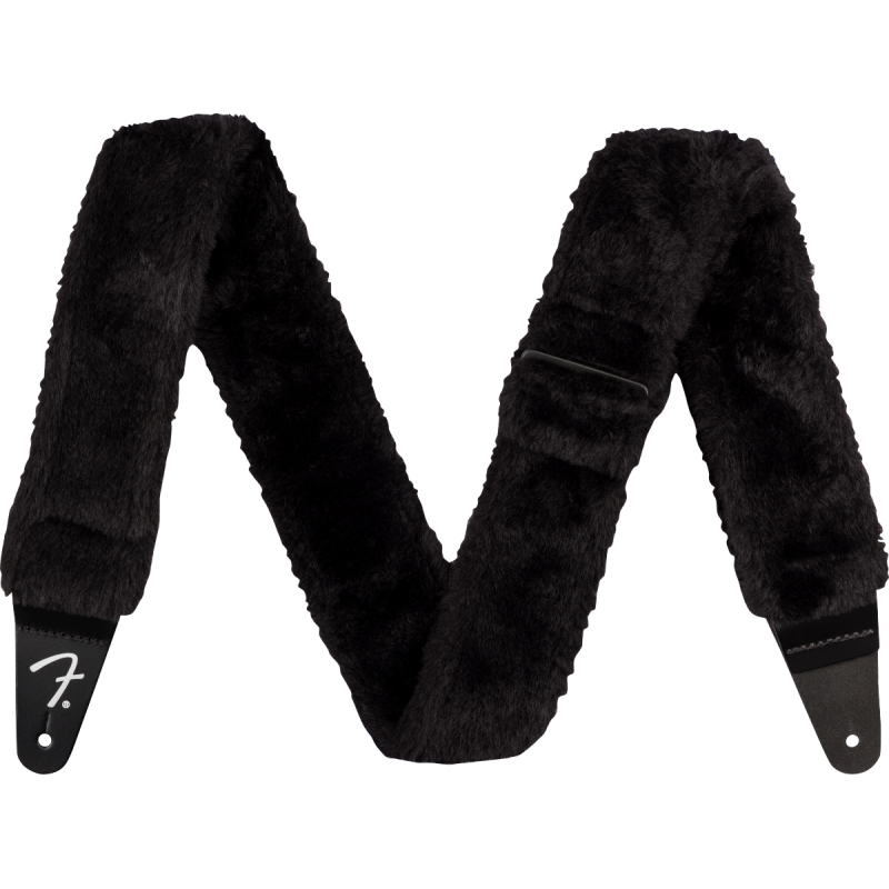 Sangle Pour Guitare Et Basse FENDER Poodle Plush Strap BLK - Macca Music