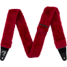 Sangle Pour Guitare Et Basse FENDER Poodle Plush Strap Red - Macca Music