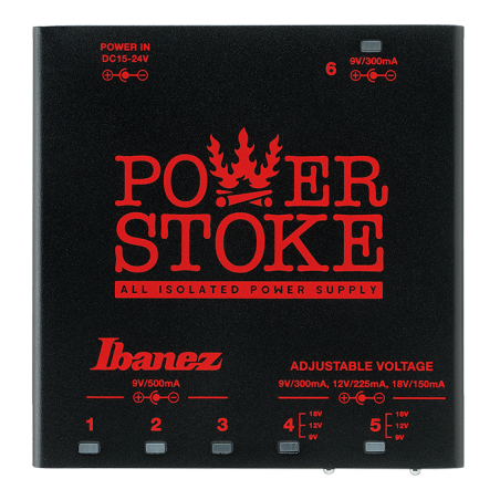 Alimentation Multiple Pour Pedalboard IBANEZ 6 sorties isolées pour effets de guitare - Macca Music