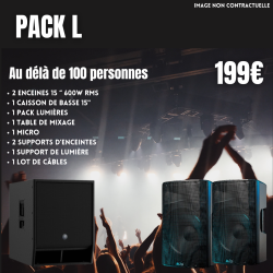 LOCATION PACK SONO L 2x600W + CAISSON
