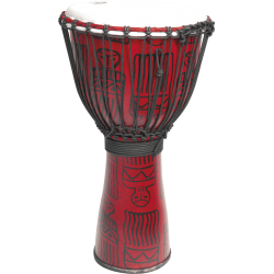 Djembe TANGA 12" FIBD12-RD Rouge Sarong - Macca Music