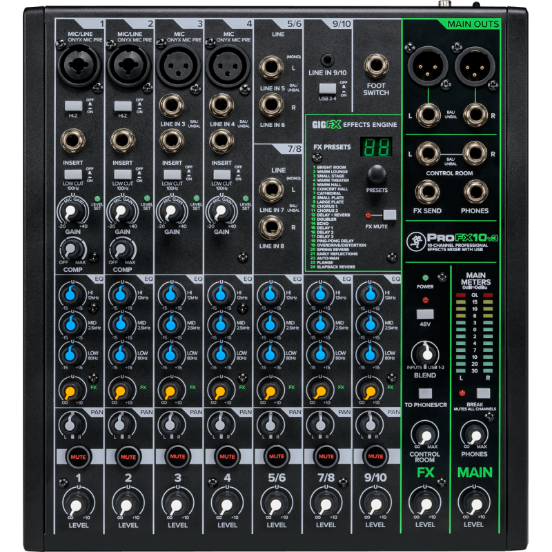 Table De Mixage MACKIE PROFX10V3 - Macca Music