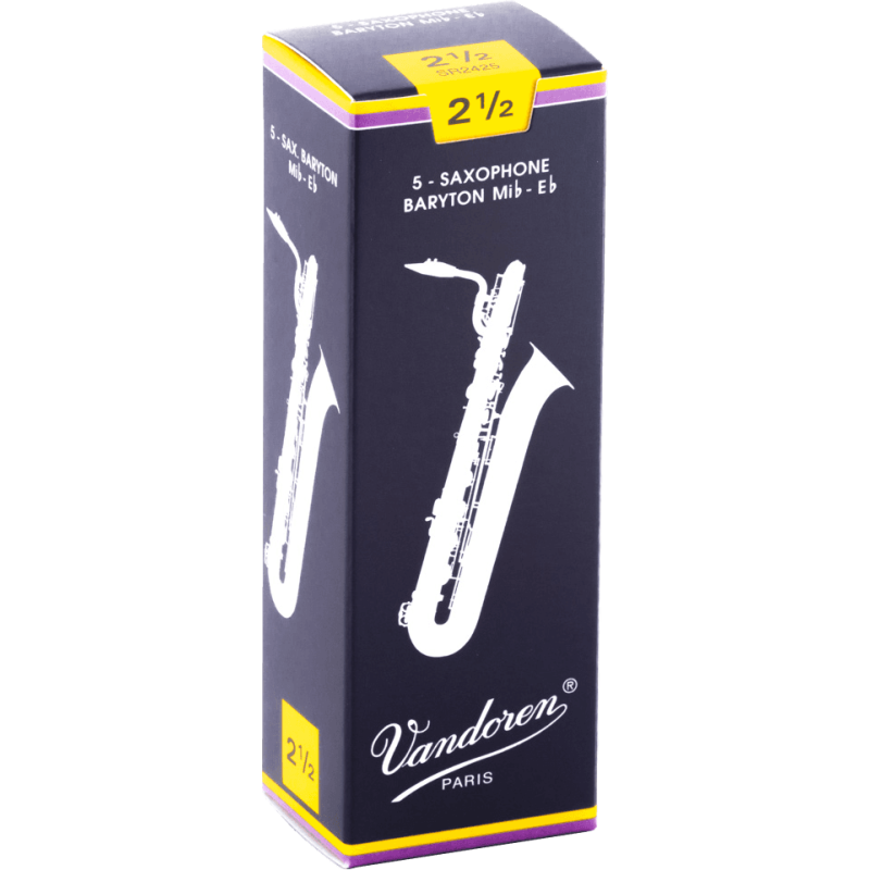 Boîte De 5 Anches VANDOREN Traditional Force 3.5 Sax Baryton - Macca Music