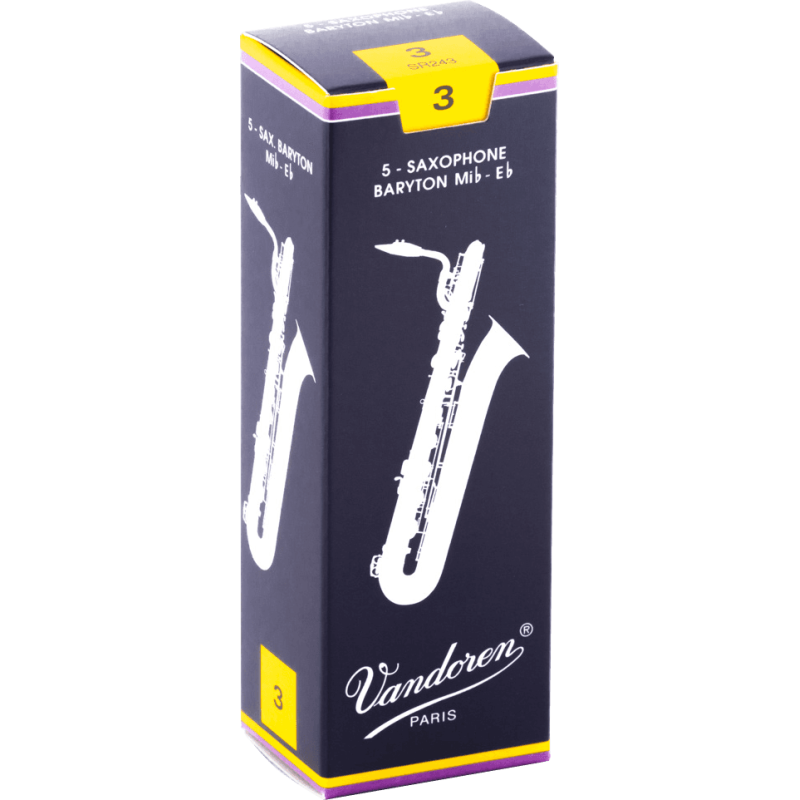 Boîte De 5 Anches VANDOREN Traditional Force 3 Sax Baryton - Macca Music