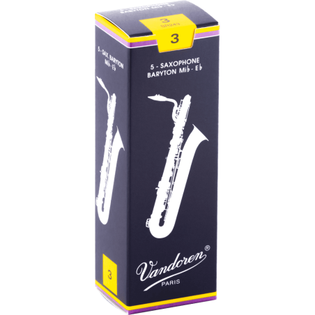 Boîte De 5 Anches VANDOREN Traditional Force 3 Sax Baryton - Macca Music