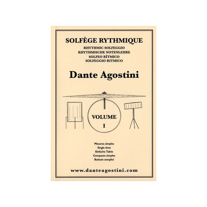 Librairie Musicale DANTE AGOSTINI SOLFEGE RYTHMIQUE VOL1 - Macca Music
