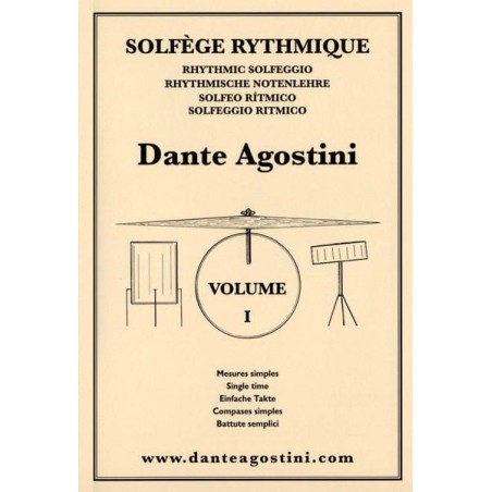 Librairie Musicale DANTE AGOSTINI SOLFEGE RYTHMIQUE VOL1 - Macca Music