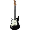Guitare Electrique Gaucher EKO ST300 BK LH - Macca Music