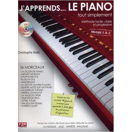 JAPPRENDS LE PIANO TOUT SIMPLEMENT + CD VOLUME 1
