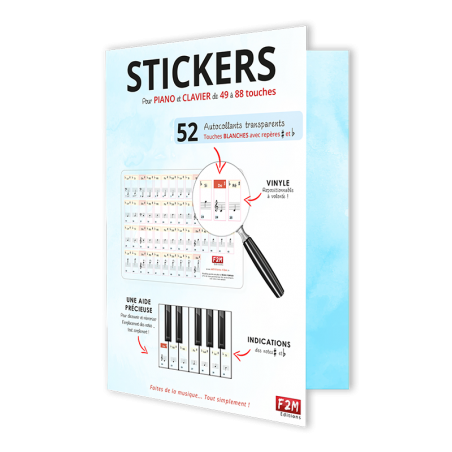 STICKERS POUR PIANO ET CLAVIER DE 49 A 88 TOUCHES
