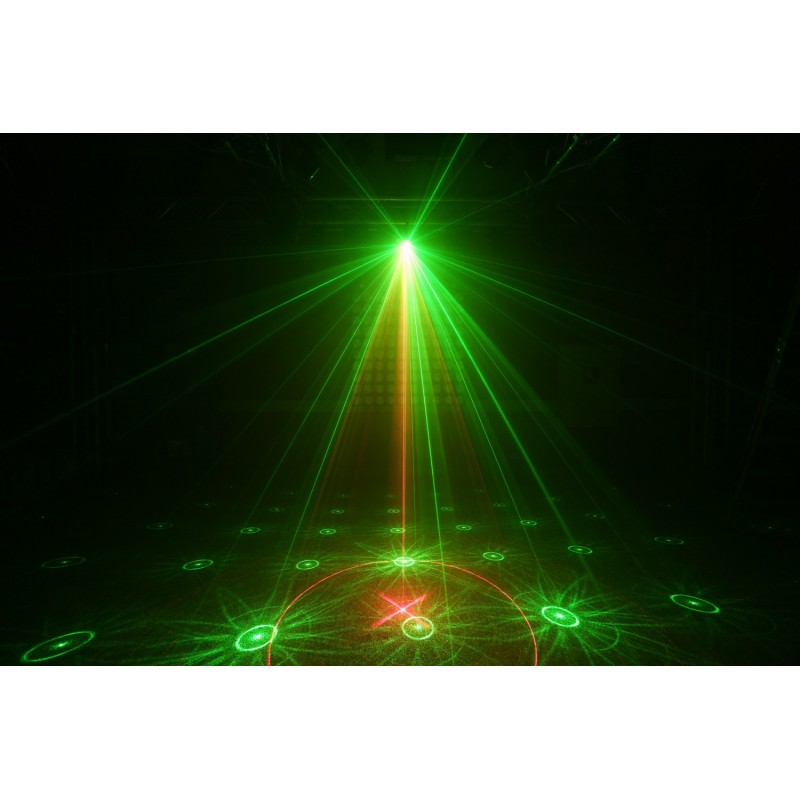 SURTUR II DOUBLE LASER RG GOBO DMX IRC LED BLEUE 3 W