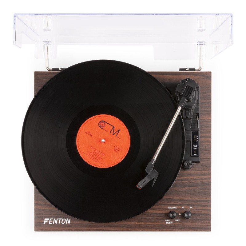 Ensemble tourne-disque FENTON RP165D BOIS FONCÉ