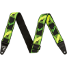 FENDER NEON MONOGRAMMED STRAP GRN YLW