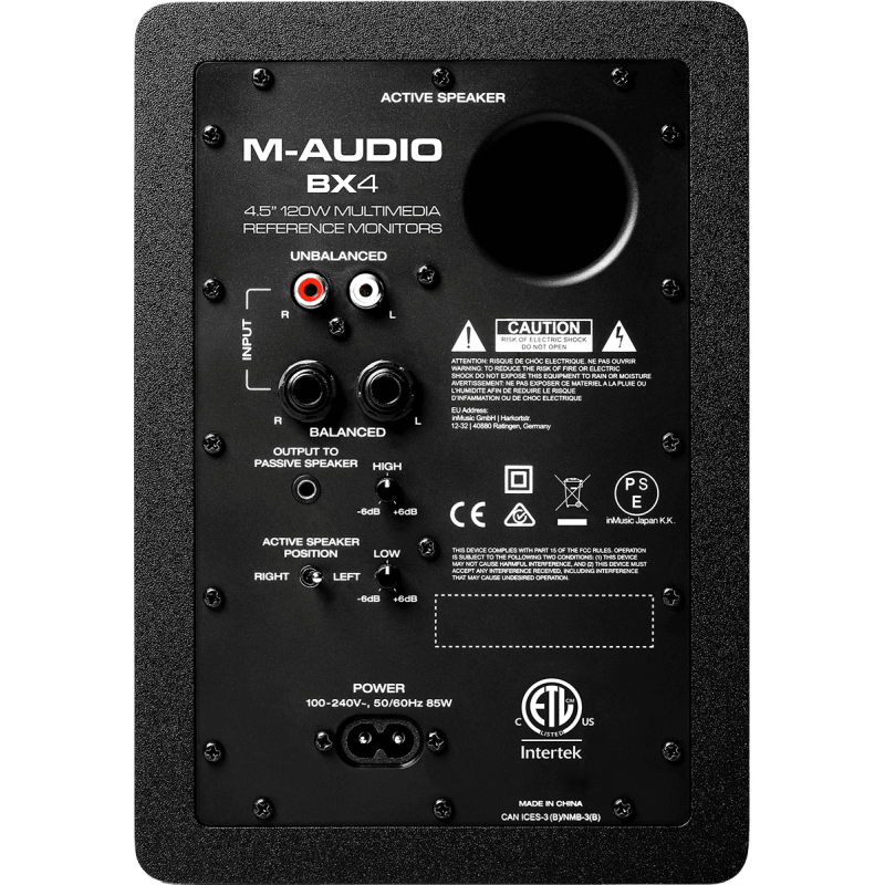 Paire d'enceintes de monitoring actives M-AUDIO BX4 D3