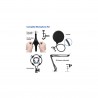 Pack micro + filtre anti-pop et accessoires POWER STUDIO
