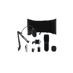 Pack micro + filtre anti-pop et accessoires POWER STUDIO