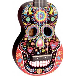 Ukulele Soprano + housse MAHALO Crâne Mexicain - Macca Music