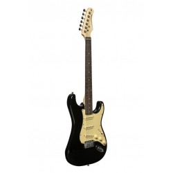Guitare électrique type stratocaster STAGG SES-30 BK