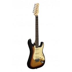 Guitare électrique type stratocaster STAGG SES 30 SNB