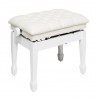 Banquette Piano Hydraulique Sky STAGG PBH-850 Blanc - Macca Music