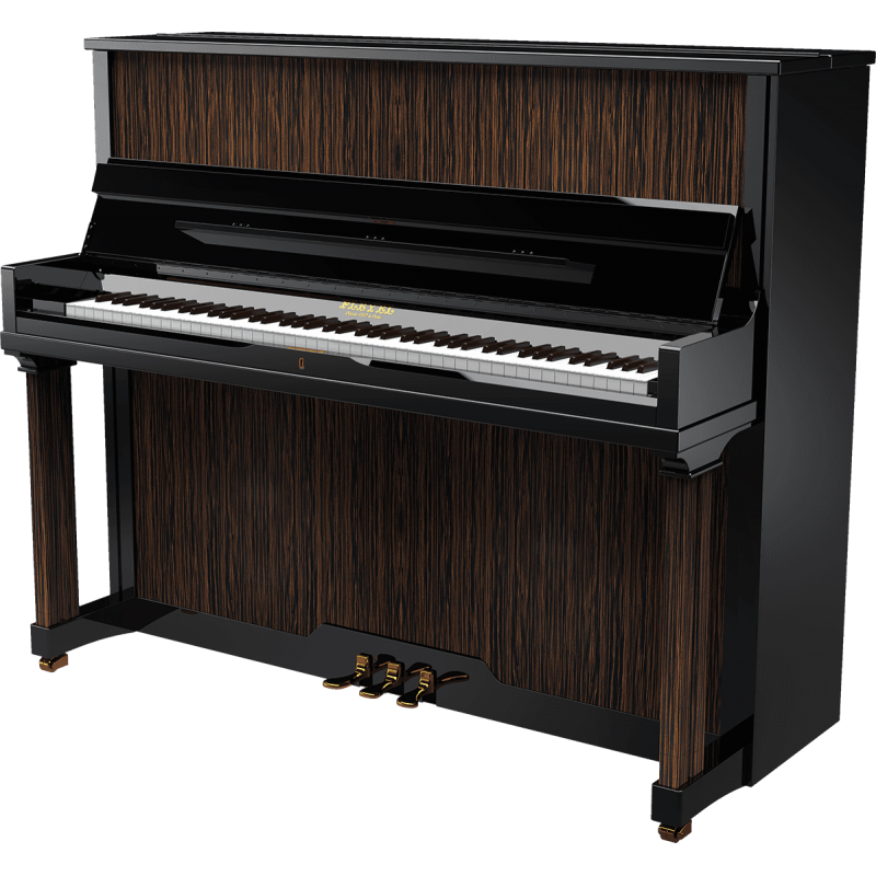 Piano Droit PLEYEL P124 Noir Brillant Et Macassar - Macca Music