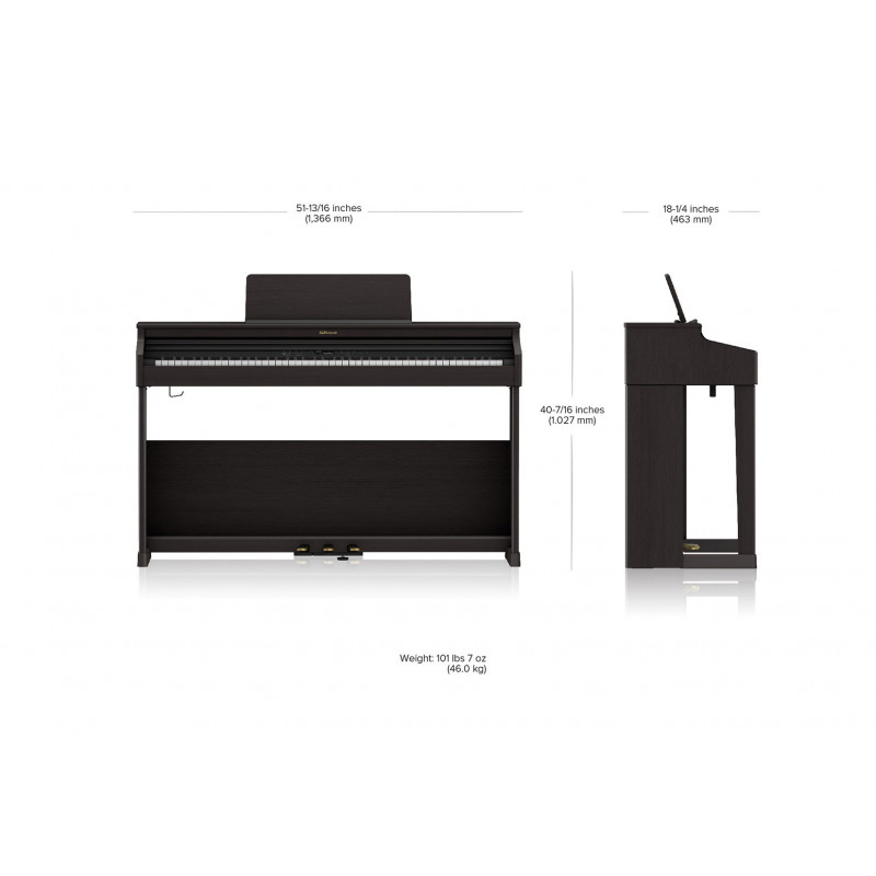Piano Numérique ROLAND RP701-CB - Macca Music