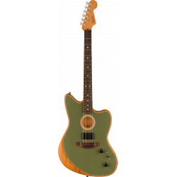 Fender Guitare Electrique Acoustasonic Player Jazzmaster Antique Olive - Macca Music