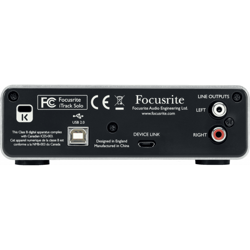 Carte Son Pour Ipad FOCUSRITE Itrack Solo Lightning - Macca Music