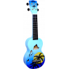Ukulele Soprano + Housse MAHALO Finition Îles Hawaï Bleu Brillant - Macca Music