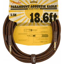 FENDER CABLE FENDER PARAMOUNT 18.6 ACOUSTIC INST CABLE BRN