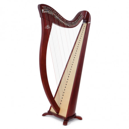 Camac Harpe Celtique Hermine 34 Cordes Rouge - Macca Music
