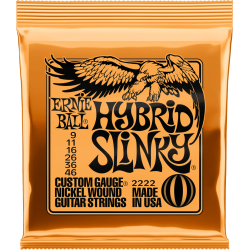 Cordes Guitare Electrique ERNIE BALL Hybrid Slinky 2222 - Macca Music