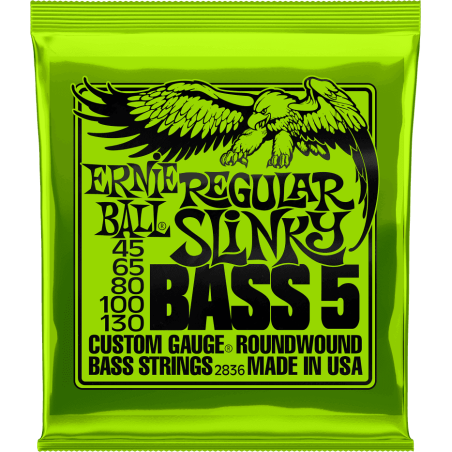 Cordes Basse Electrique 5 Cordes ERNIE BALL 2836 - Macca Music