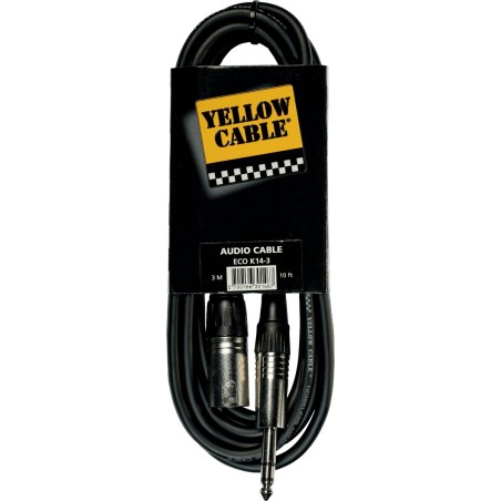 YELLOW CABLE ECO K14-3 JACKSM/XLRM 3M