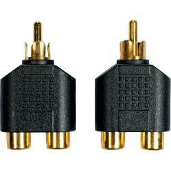 YELLOW CABLE ADAPTATEUR RCA MALE 2 RCA FEM. AD14 UNITE